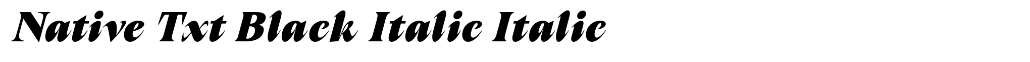Native Txt Black Italic Italic image